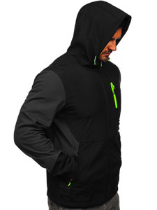 Giacca softshell mezza stagione da uomo nero Bolf HSS039