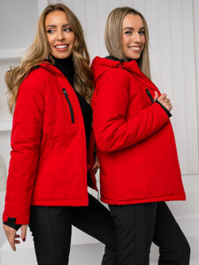 Giacca sportiva invernale da donna rosso Bolf HH012B