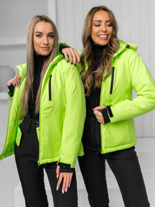 Giacca sportiva invernale da donna verde y fluorescente Bolf HH012B