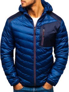 Giacca sportiva mezza stagione da uomo blu Bolf 1901