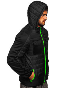 Giacca sportiva mezza stagione da uomo nera Bolf M10003