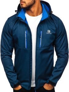 Giacca tipo softshell da uomo blu Bolf AB008