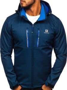 Giacca tipo softshell da uomo blu Bolf AB008