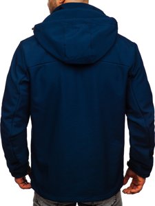 Giacca tipo softshell da uomo blu Bolf BK122