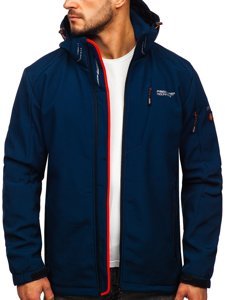 Giacca tipo softshell da uomo blu Bolf BK122