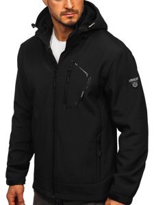 Giacca tipo softshell da uomo nera Bolf BK124