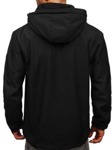 Giacca tipo softshell da uomo nera Bolf BK124