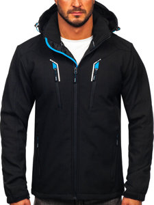 Giacca tipo softshell da uomo nera Bolf WX010