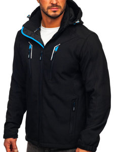 Giacca tipo softshell da uomo nera Bolf WX010