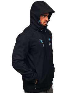 Giacca tipo softshell da uomo nera Bolf WX010