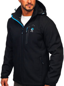 Giacca tipo softshell da uomo nera Bolf WX062