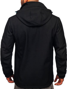 Giacca tipo softshell da uomo nera Bolf WX062