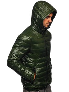 Giacca trapuntata mezza stagione da uomo verde Bolf 6794