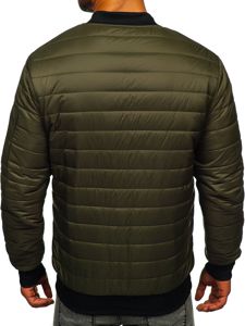 Giacca trapuntata mezza stagione tipo bomber da uomo khaki Bolf MY-02A