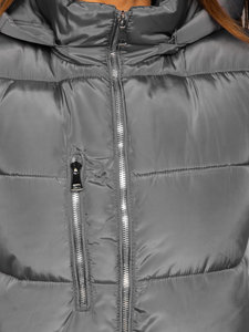 Gilet lungo trapuntato da donna grigio Bolf 81261