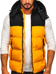 Gilet trapuntato con cappuccio da uomo cammello Bolf 1189