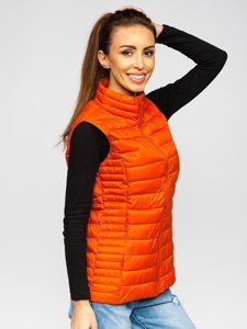 Gilet trapuntato da donna arancione Bolf 23038