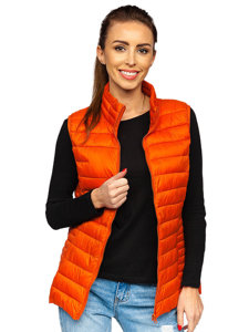 Gilet trapuntato da donna arancione Bolf 23038