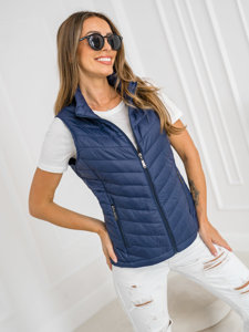 Gilet trapuntato da donna blu Bolf 16M9063