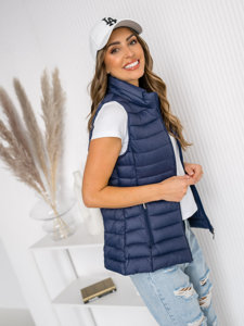 Gilet trapuntato da donna blu Bolf 16M9155