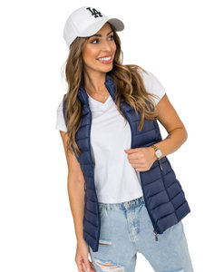 Gilet trapuntato da donna blu Bolf 16M9155