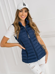 Gilet trapuntato da donna blu Bolf 16M9156