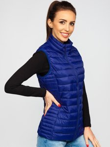 Gilet trapuntato da donna blu Bolf 23038