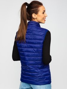 Gilet trapuntato da donna blu Bolf 23038