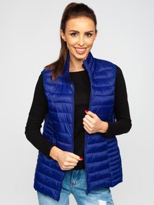 Gilet trapuntato da donna blu Bolf 23038