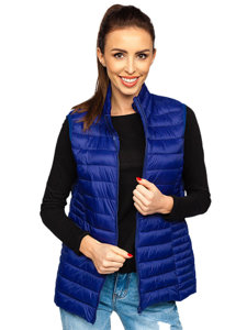 Gilet trapuntato da donna blu Bolf 23038