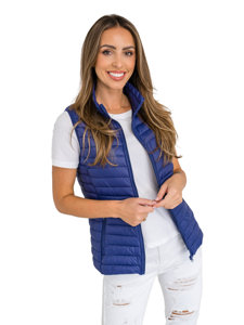 Gilet trapuntato da donna blu Bolf 5M702