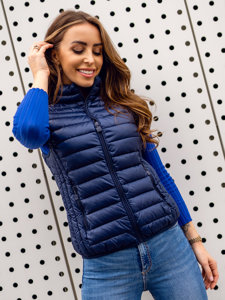 Gilet trapuntato da donna blu Bolf B2705