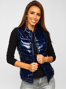 Gilet trapuntato da donna blu Bolf R0107A