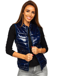 Gilet trapuntato da donna blu Bolf R0107A