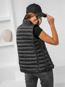 Gilet trapuntato da donna nero Bolf 16M9155