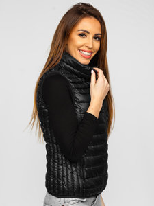 Gilet trapuntato da donna nero Bolf B2705