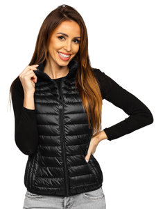 Gilet trapuntato da donna nero Bolf B2705