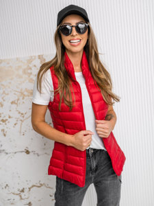 Gilet trapuntato da donna rosso Bolf 16M9155