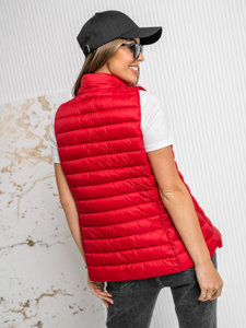 Gilet trapuntato da donna rosso Bolf 16M9155