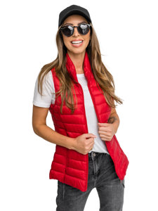 Gilet trapuntato da donna rosso Bolf 16M9155