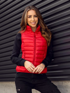 Gilet trapuntato da donna rosso Bolf B2705A