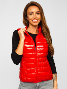 Gilet trapuntato da donna rosso Bolf R0107A