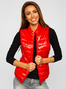 Gilet trapuntato da donna rosso Bolf R0107A