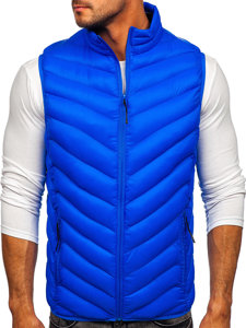 Gilet trapuntato da uomo azzurro Bolf HDL88006