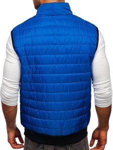 Gilet trapuntato da uomo azzurro Bolf MY77