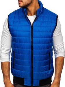 Gilet trapuntato da uomo azzurro Bolf MY77