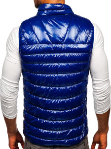 Gilet trapuntato da uomo azzurro Bolf R0109A