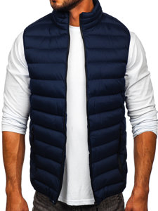 Gilet trapuntato da uomo blu Bolf 5M711