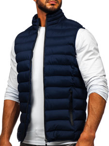 Gilet trapuntato da uomo blu Bolf 5M711