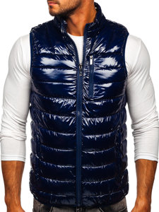 Gilet trapuntato da uomo blu Bolf R0109A